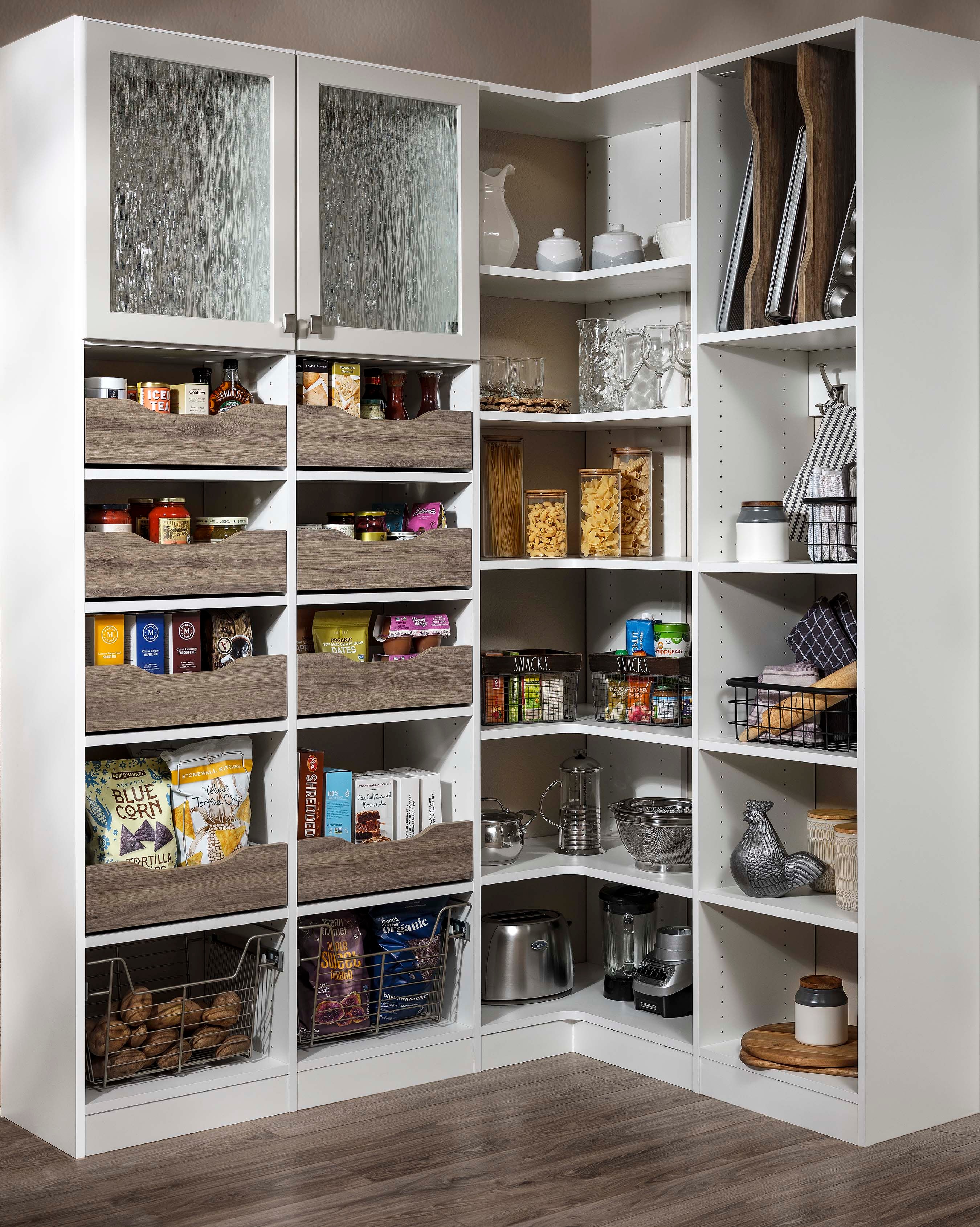 White Drift & Vintage Corner Pantry