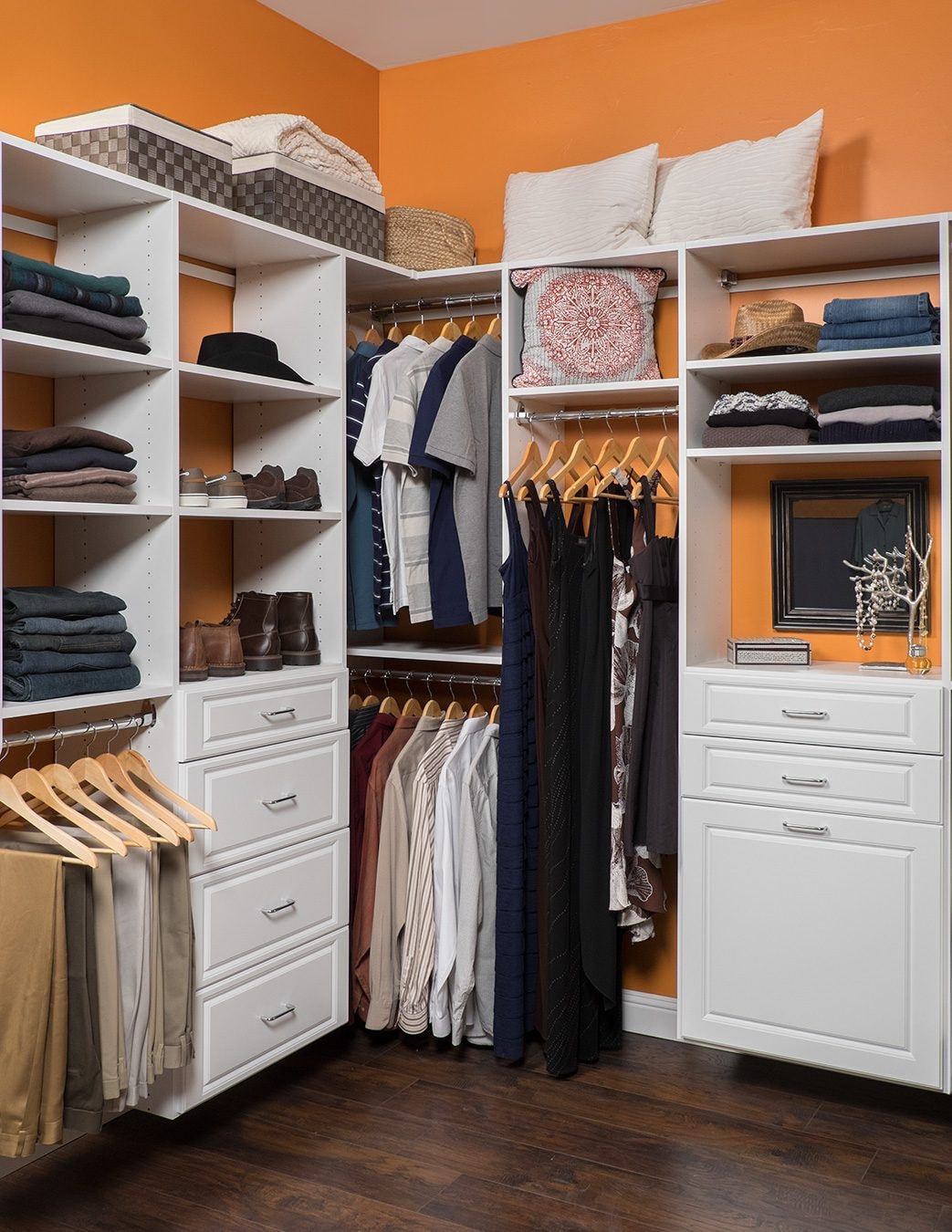 Custom walk-in closet installation